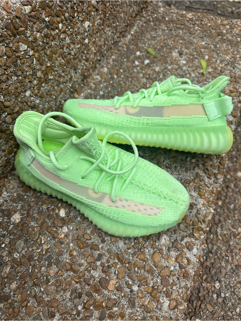 Yeezy Kids Neon Lime Green Sneakers